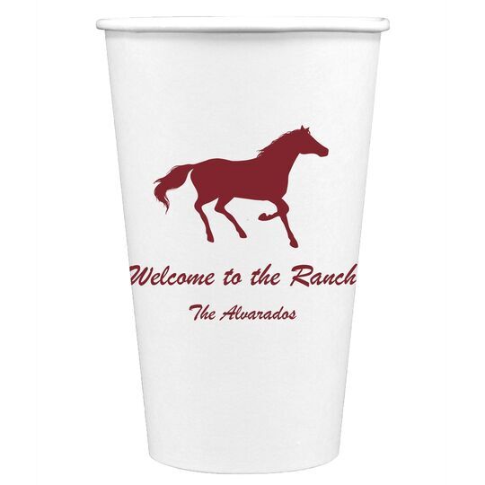 Galloping Horse Paper Coffee Cups